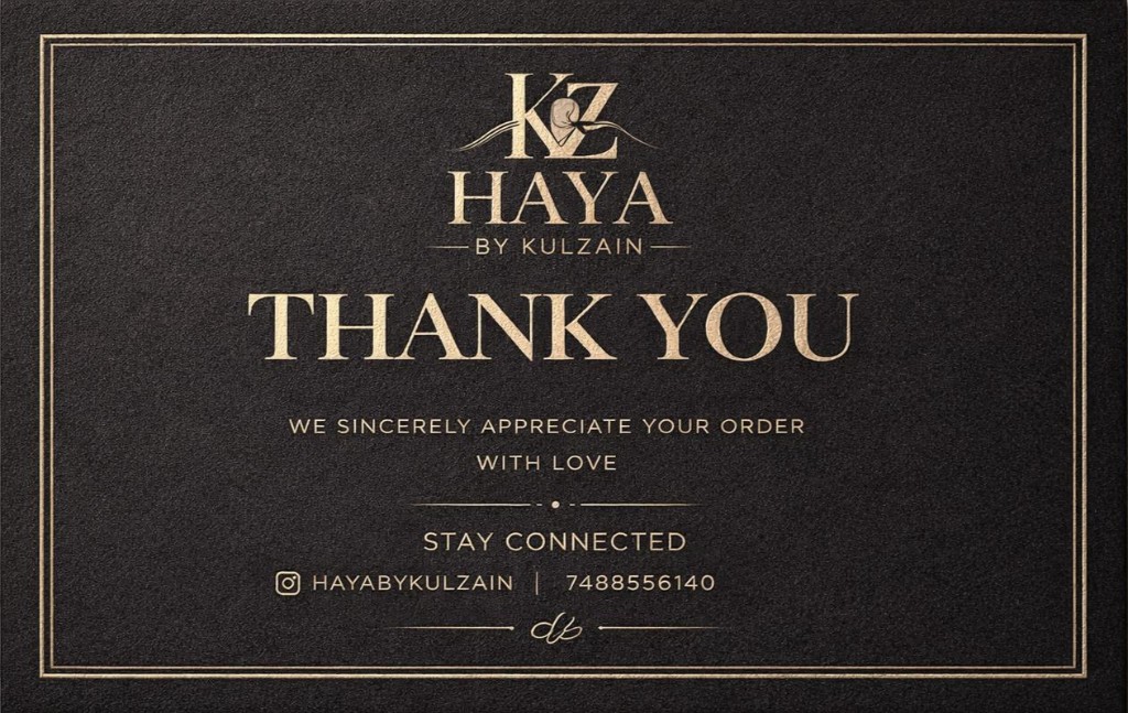 Thank you card Haya by Kulzain